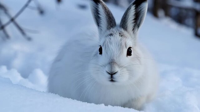 Snowshoe Hare's Winter Camouflage