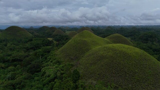 Aerial View of the Chocolate Hills in Bohol