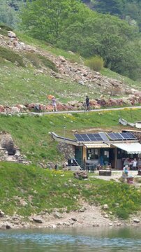Mountain Cafe with Solar Panels Near Lago della Rovina, Italy
