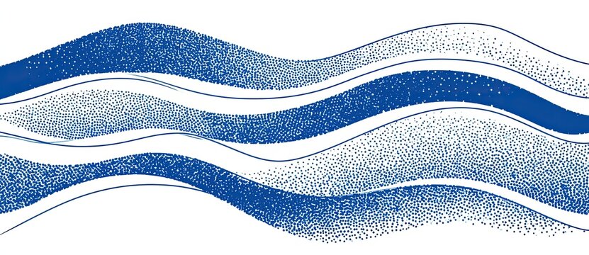 Abstract Blue Waves Pattern Background with Gradient Effect.
