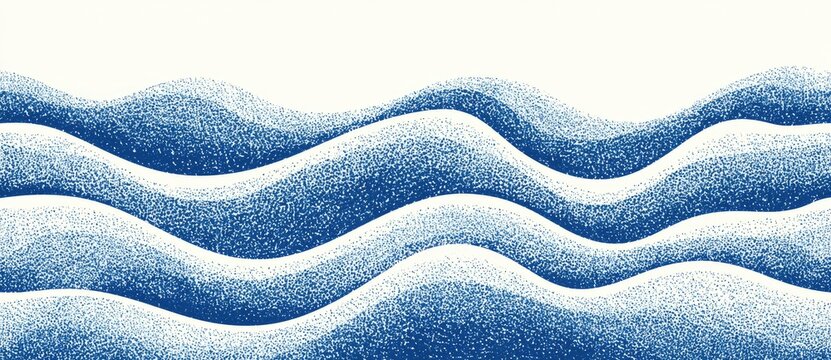 Abstract Blue Waves Pattern with Subtle Texture.