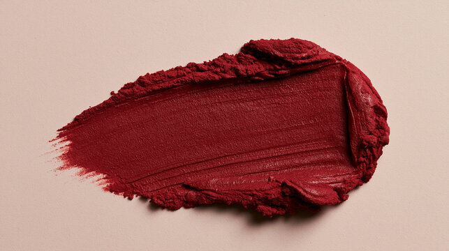 Red Lipstick Swatch Texture on Neutral Background
