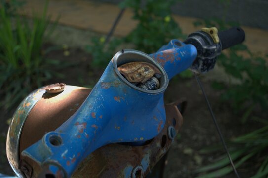 an old motorcycle with years of history behind it