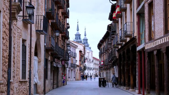 Landscapes in the streets of El Burgo de Osma and the city of Osma in the Municipality of El Burgo de Osma, Province of Soria, Castile and Le&oacute;n, Spain, Europe