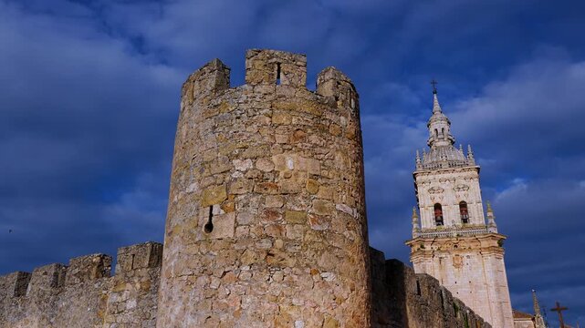 Landscapes in the streets of El Burgo de Osma and the city of Osma in the Municipality of El Burgo de Osma, Province of Soria, Castile and Le&oacute;n, Spain, Europe