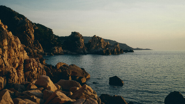 sunset on the coast of Sardinia