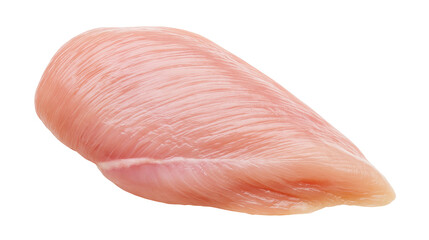 Raw boneless skinless chicken breast fillet, isolated on transparent background © Marta