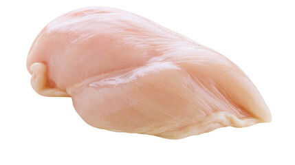 Raw boneless skinless chicken breast fillet, isolated on transparent background © Marta