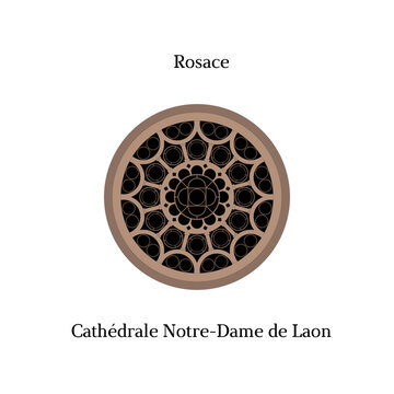 Rosace de la Cath&eacute;drale Notre-Dame de Laon, France