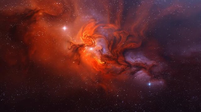Vibrant Cosmic Nebula in Deep Space.
