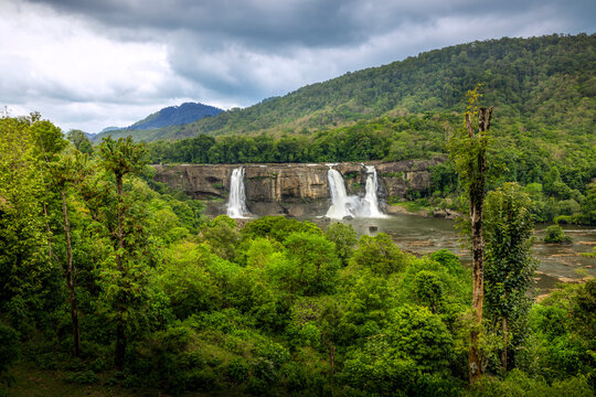 A beautiful Landscape view of Athirappilly waterfall .