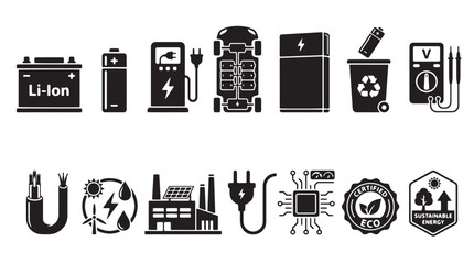 Astronomy and space science icons set, 15 black vector symbols for astrophysics and stargazing, telescope and observatory research graphics © Anika