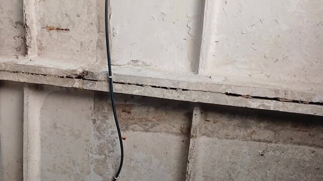 Old ceiling in an industrial old building that needs repair
