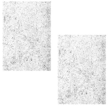 Noise Grain Texture Brush Set for Photoshop &ndash; Two White and Gray Speckle Static Square Patterns on White Background

