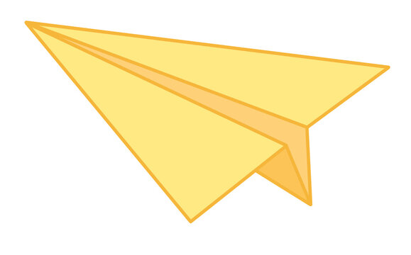 yellow paper plane
