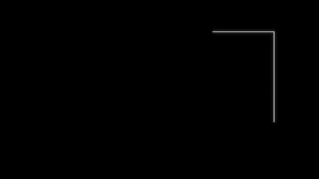 minimal rotating rectangle border line loop animation with smooth outline motion for user interface loading on transparent background.