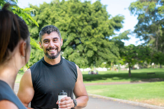 Friends walking after yoga workout