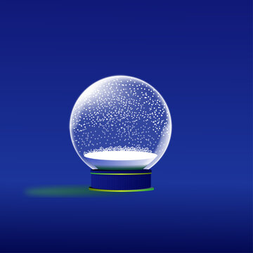Christmas Snow Globe Vector Illustration