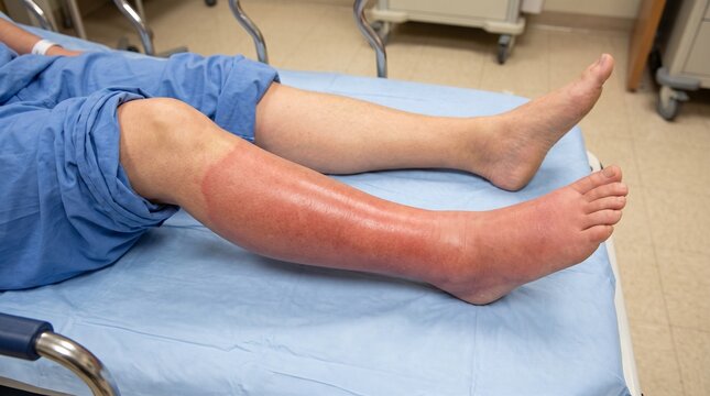 Lower Leg and Foot Cellulitis &ndash; Real Medical Photograph