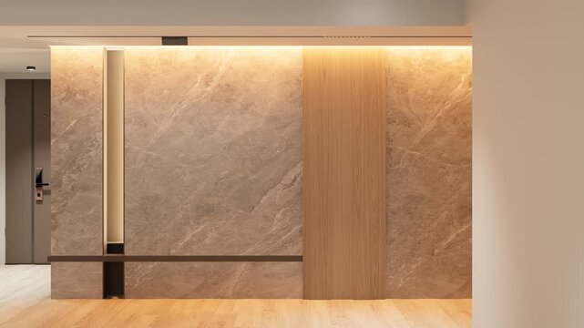 Luxury Minimalist Condominium Interior with Modern Wall and Lighting