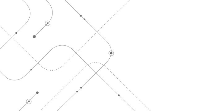 Abstract geometric Circuit connect lines and dots.Simple technology graphic background.Illustration Vector design Network technology and Connection concept. 4k video animation