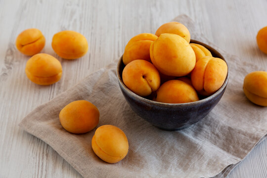 Raw Organic Apricots in a Bowl Ready to Eat