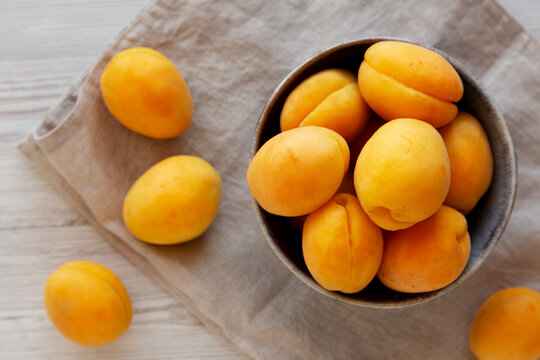 Raw Organic Apricots in a Bowl Ready to Eat