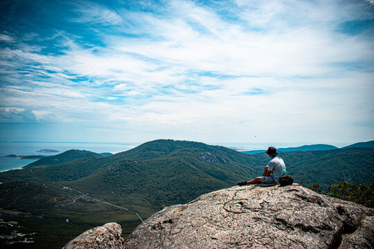Australia, standing 558m high, Wilsons Promontory National Park's highest peak - Mt Oberon - soaring above the peninsula offers incredible 360-degree views over the nearby landscape and coastline.