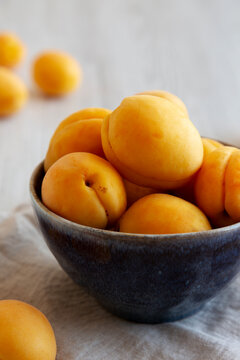 Raw Organic Apricots in a Bowl Ready to Eat