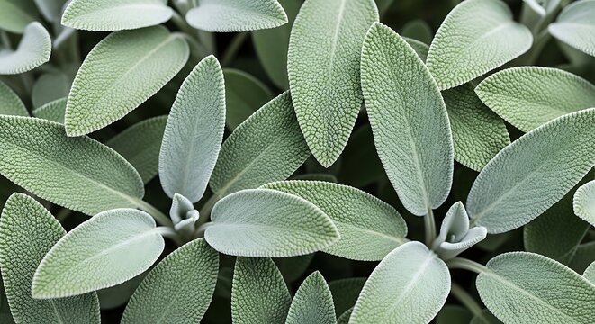 sage leaves background soft fuzzy leaves