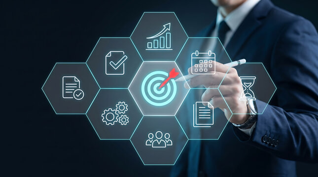 Business Strategy Planning with Digital Target Goal Management and Performance Analytics Interface