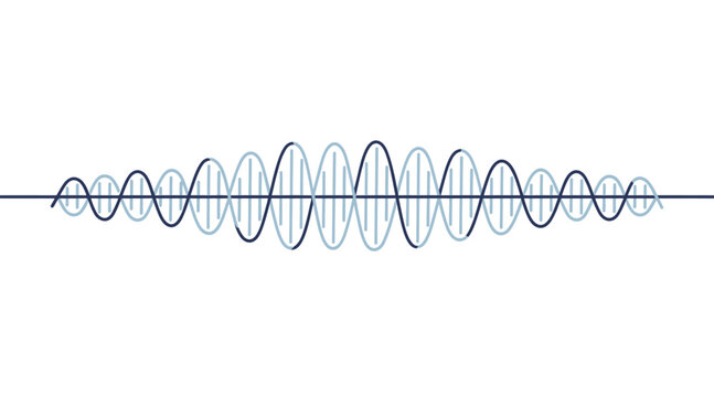 Abstract representation of sound waves and frequency modulation.