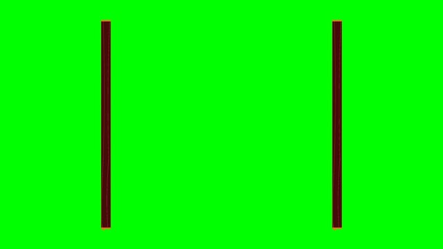 Animated Pause Button Symbol with Dynamic Wave Motion on Green Screen.