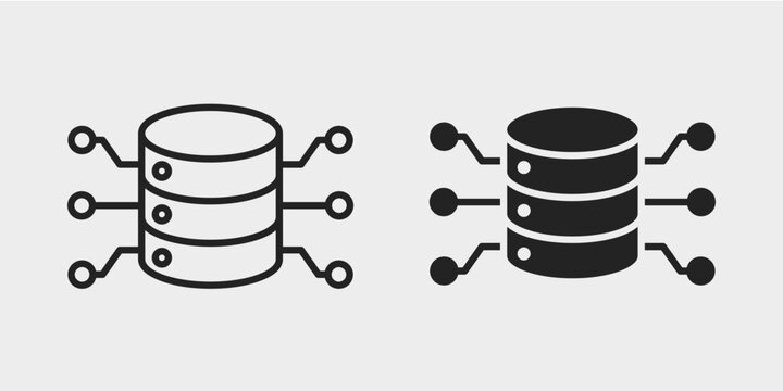 Data Stream Icon represents real-time data flow, streaming analytics, and information processing with editable outline and filled vector illustration.