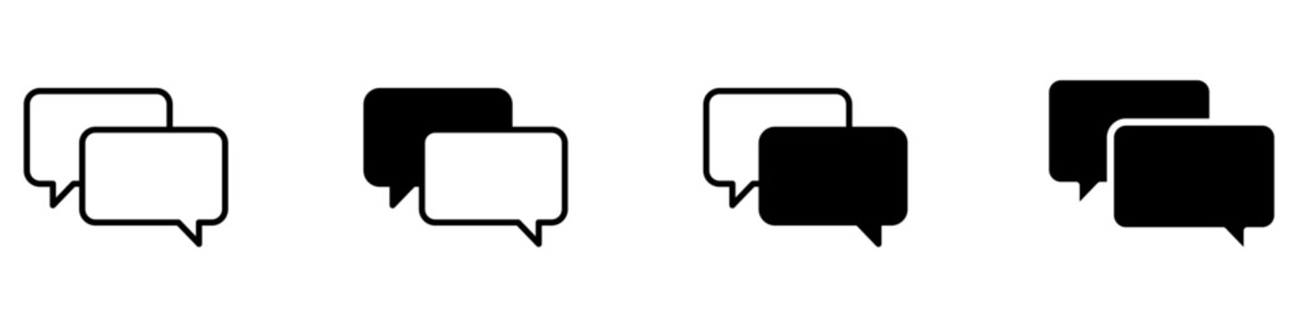 Online chat icon vector set. Live messaging illustration sign collection. Communication symbol. Contact logo or mark.