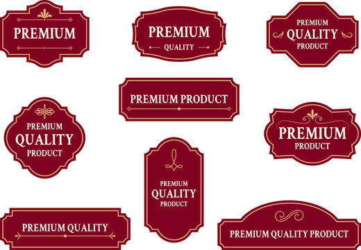 Classic decorative labels with elegant borders and sophisticated vintage flourishes. Badges for premium cosmetics, boutique branding and gourmet products. 