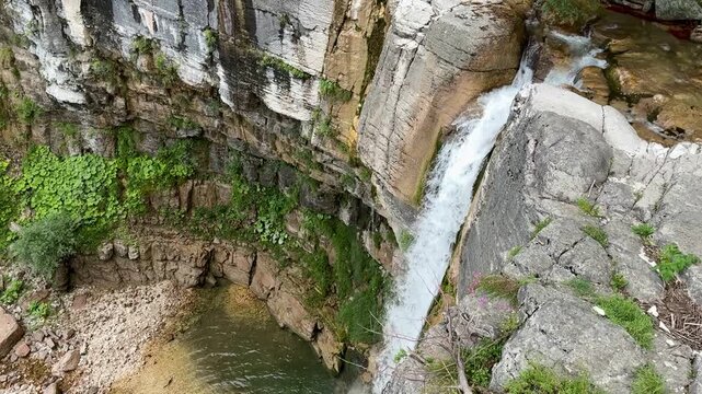 Okatse waterfall in the beautiful Okatse Canyon in Georgia