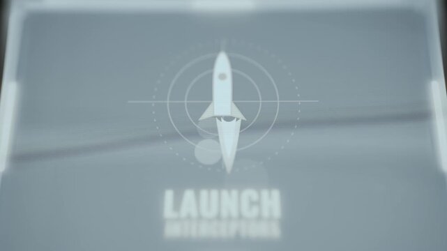 Launch Interceptor Missile Command and circular targeting graphic