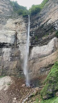Okatse waterfall in the beautiful Okatse Canyon in Georgia