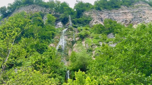 Okatse waterfall in the beautiful Okatse Canyon in Georgia