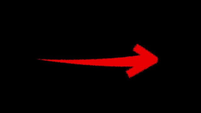 arrow marker isolated png mark hand draw.4k motion graphics video