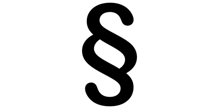 Paragraph section symbol isolated on transparent background.