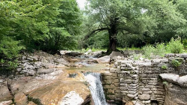 Okatse waterfall in the beautiful Okatse Canyon in Georgia