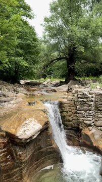 Okatse waterfall in the beautiful Okatse Canyon in Georgia