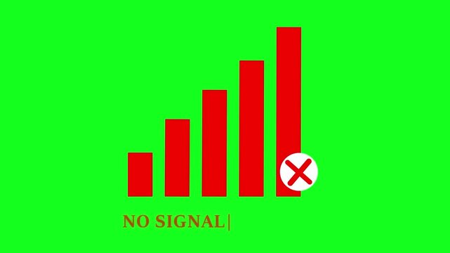 Connectivity signal lost icon animation inside digital disconnection communication disruption issue animation icon signal lost inimation