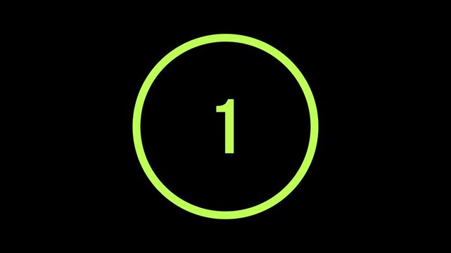 Countdown Timer 5 4 3 2 1 Animation Dynamic Numeric Countdown Video Background Motion Graphics for presentations and video intros in 4k