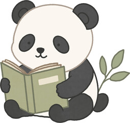 Panda Reading Book © thelady