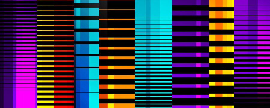 Abstract Geometric Background with Color Gradient Stripes Pattern. Dynamic Optical Illusion and Transition effect for modern creative graphic design. Vector illustration.