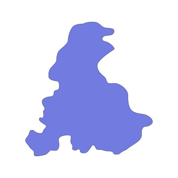 Europe continent map silhouette 2D cartoon clip art. Simplified geographic borders. Territory landmass. European region isolated flat vector element on white background. Spot illustration