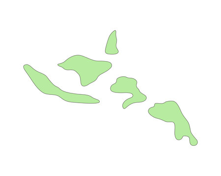 Hawaiian islands map silhouette 2D cartoon clip art. Pacific Ocean archipelago. Regional cartography. Geographic shape isolated flat vector element on white background. Spot illustration